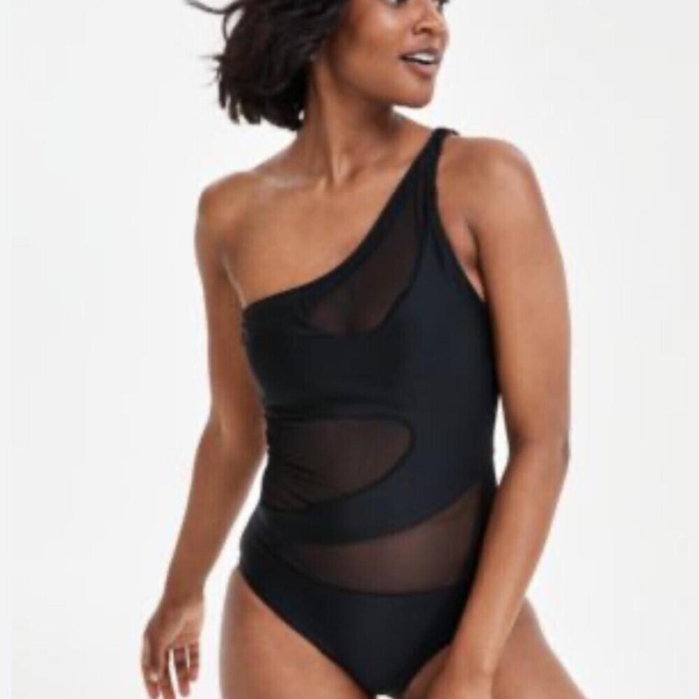 Black One Piece Swimsuit With 48 C 1